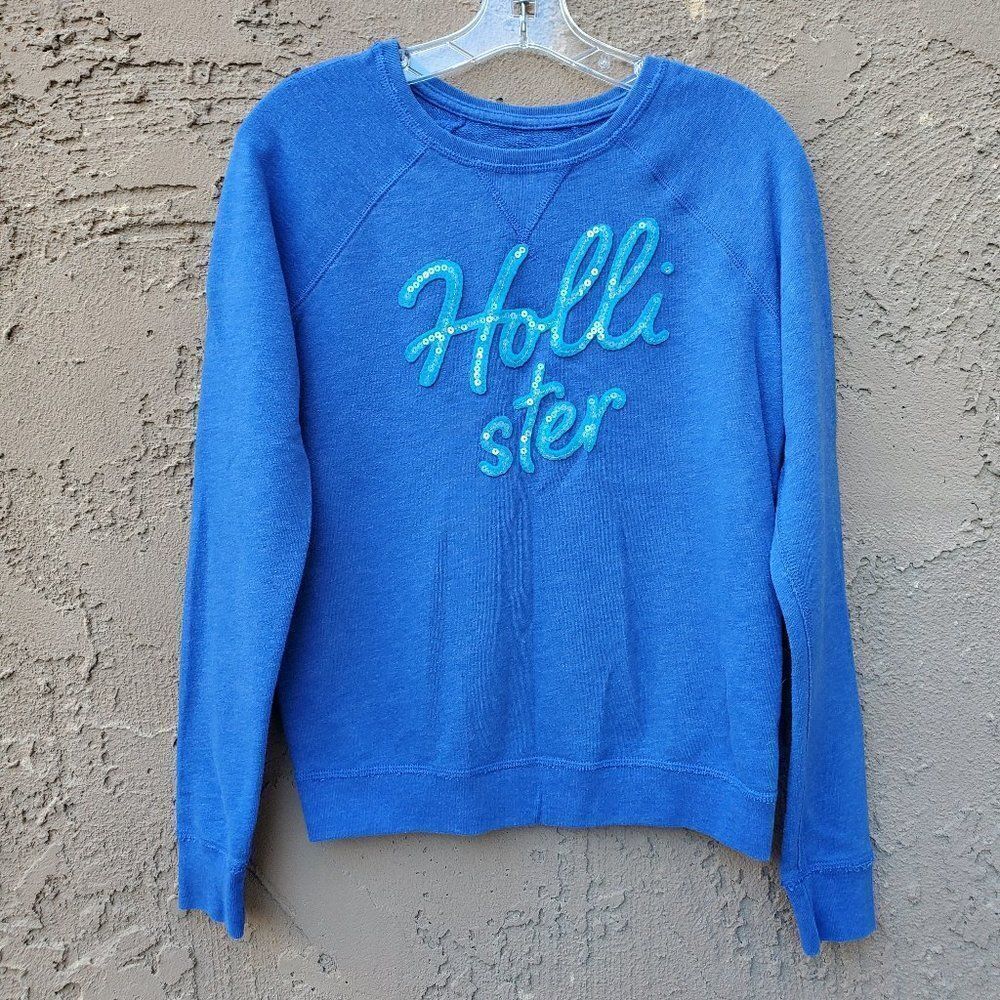 Hollister blue crew neck sweatshirt